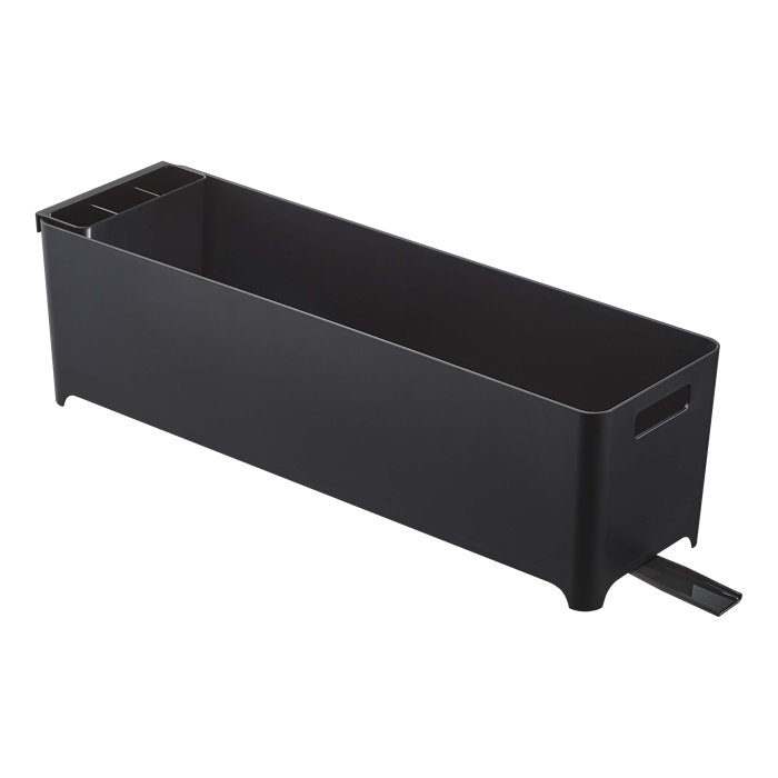 Yamazaki USA Tower Yamazaki Home Slim Dish Drainer Basket with Drainage Spout, Cutlery Utensil